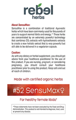 Sensumax 60 capsules for healthy female libido