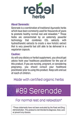 Serenade 60 capsules for relaxation