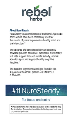 NuroSteady 60 capsules for brain health
